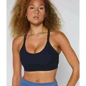 FourLaps Vitality Sports Bra Womens Small Black Gym/Workout NWT $58.